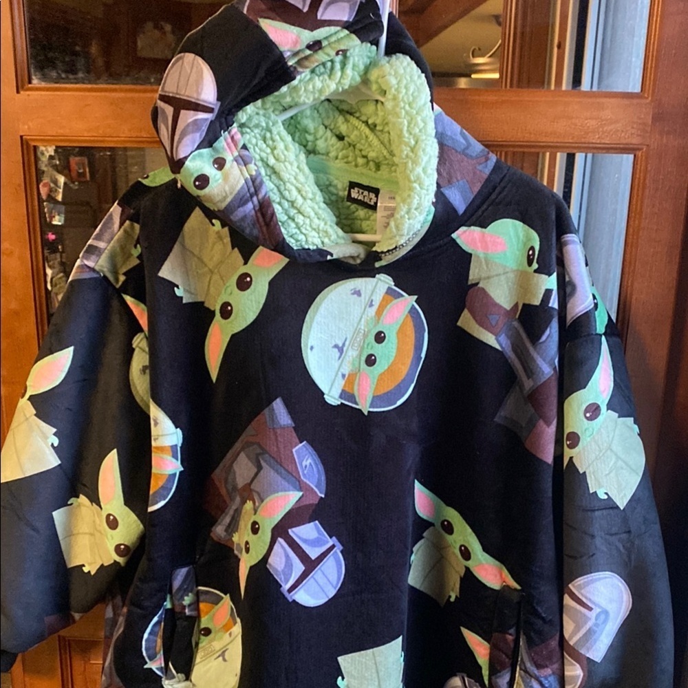 Star Wars Kids' Black and Green Hooded Jacket OSFM Galactic Collector Fall